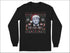 Black long-sleeved Funny Anti-Trump T-Shirt with Santa hat for Political Christmas Fun